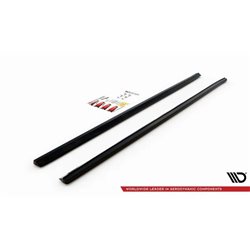 Maxton - Rajouts Des Bas De Caisse Pour Skoda Octavia RS Mk2 / Mk2 FL Noir Brillant