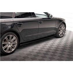 Maxton - Rajouts Des Bas De Caisse Pour V.1 Audi A6 C7 Noir Brillant