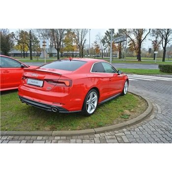 Maxton - Rajouts Des Bas De Caisse Pour Audi S5 / A5 S-Line F5 Coupe Noir Brillant