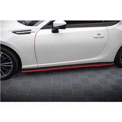 Maxton - Rajouts Des Bas De Caisse V.2 Subaru BRZ Mk1 / Mk1 Facelift / Toyota GT86 Facelift Noir Brillant + Rouge
