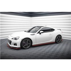 Maxton - Rajouts Des Bas De Caisse V.2 Subaru BRZ Mk1 / Mk1 Facelift / Toyota GT86 Facelift Noir Brillant + Rouge