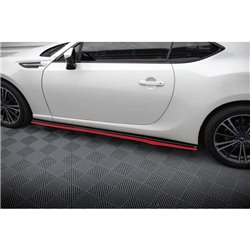 Maxton - Rajouts Des Bas De Caisse V.2 Subaru BRZ Mk1 / Mk1 Facelift / Toyota GT86 Facelift Noir Brillant + Rouge