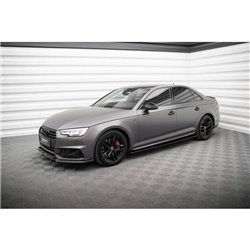 Maxton - Rajouts Des Bas De Caisse Pour Audi S4 / A4 S-Line / A4 Competiton B9 Noir Brillant