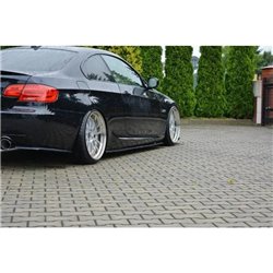 Maxton - RAJOUTS DES BAS DE CAISSE POUR BMW 3 E92 M-PACK FACELIFT Noir Brillant