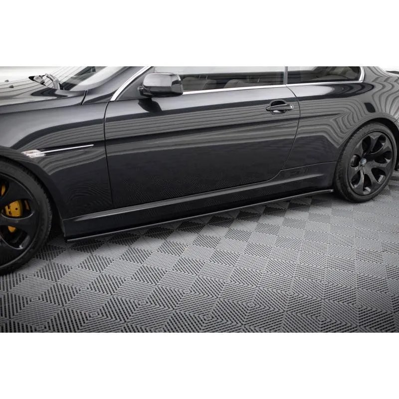 Maxton - RAJOUTS DES BAS DE CAISSE POUR BMW M6 E63 Noir Brillant