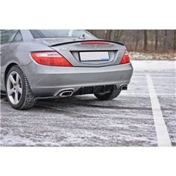 Maxton - RAJOUT DU PARE-CHOCS ARRIERE MERCEDES-BENZ SLK R172 Noir Brillant