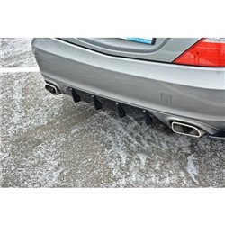 Maxton - RAJOUT DU PARE-CHOCS ARRIERE MERCEDES-BENZ SLK R172 Noir Brillant