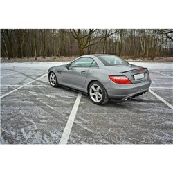 Maxton - RAJOUT DU PARE-CHOCS ARRIERE MERCEDES-BENZ SLK R172 Noir Brillant