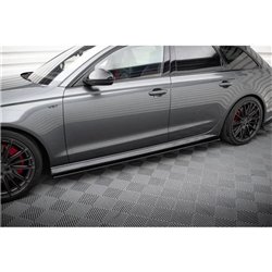 Maxton - Rajouts Des Bas De Caisse Pour V.1 Audi A6 / A6 C7 S-line/ S6 C7 Facelift Noir Brillant