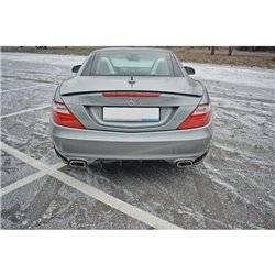 Maxton - LAME DU PARE-CHOCS ARRIERE V.1 MERCEDES-BENZ SLK R172 Noir Brillant
