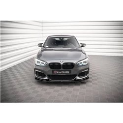 Maxton - LAME DU PARE-CHOCS AVANT / SPLITTER V.3 BMW 1 F20/F21 M-Power Noir Brillant