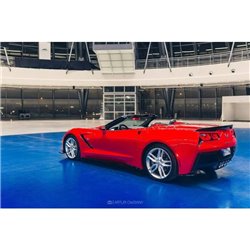 Maxton - Lames De Pare-Chocs Arrière Latérales Chevrolet Corvette Stingray C7 Noir Brillant