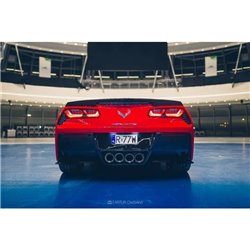Maxton - Lames De Pare-Chocs Arrière Latérales Chevrolet Corvette Stingray C7 Noir Brillant