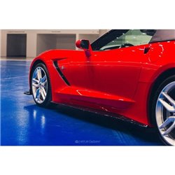 Maxton - Rajouts Des Bas De Caisse V.1 Chevrolet Corvette Stingray C7 Noir Brillant