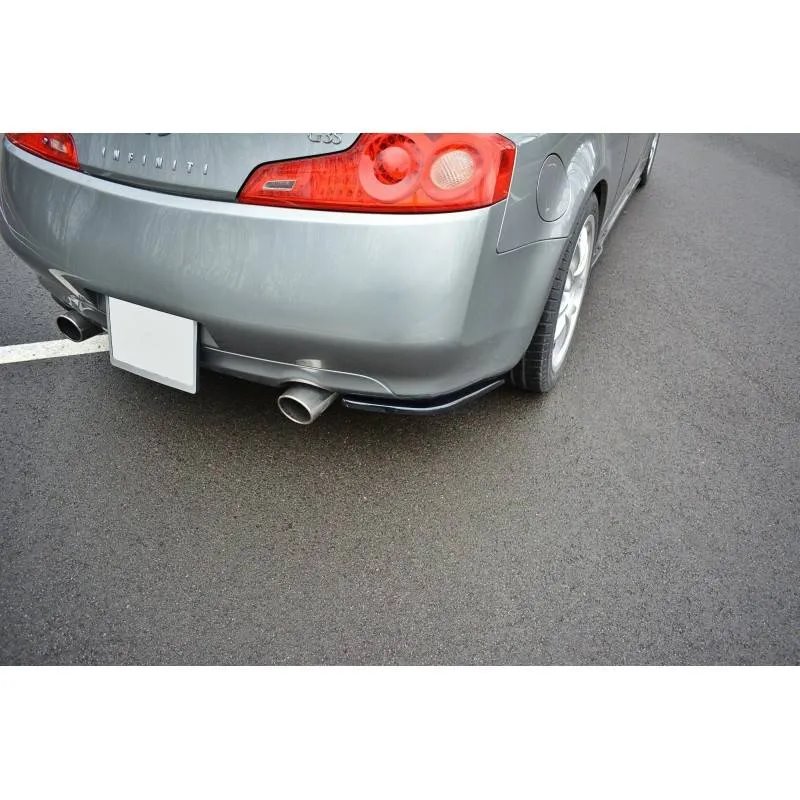 Maxton - LAME DU PARE-CHOCS ARRIERE INFINITI G35 COUPE Noir Brillant
