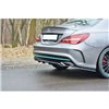 Maxton - RAJOUT DU PARE-CHOCS ARRIERE MERCEDES-BENZ CLA C117 AMG-LINE FACELIFT Noir Brillant