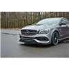 Maxton - LAME DU PARE-CHOCS AVANT / SPLITTER V.1 MERCEDES-BENZ CLA C117 AMG-LINE FACELIFT Noir Brillant