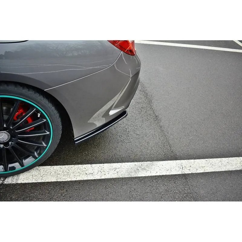 Maxton - LAME DU PARE-CHOCS ARRIERE MERCEDES-BENZ CLA C117 AMG-LINE FACELIFT Noir Brillant
