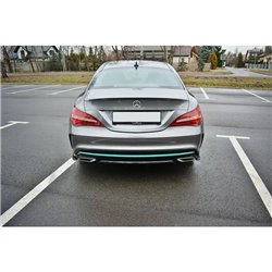 Maxton - LAME DU PARE-CHOCS ARRIERE MERCEDES-BENZ CLA C117 AMG-LINE FACELIFT Noir Brillant