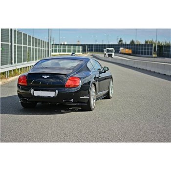 Maxton - LAME DU PARE-CHOCS ARRIERE BENTLEY CONTINENTAL GT Noir Brillant