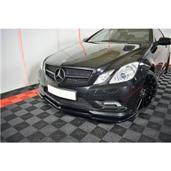Maxton - Lame Du Pare-Chocs Avant / Lame Mercedes-Benz E-Class W207 Coupe AMG-Line Noir Brillant