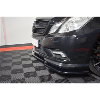 Maxton - Lame Du Pare-Chocs Avant / Lame Mercedes-Benz E-Class W207 Coupe AMG-Line Noir Brillant
