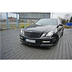 Maxton - LAME DU PARE-CHOCS AVANT / SPLITTER V.1 MERCEDES-BENZ E63 AMG W212 Noir Brillant