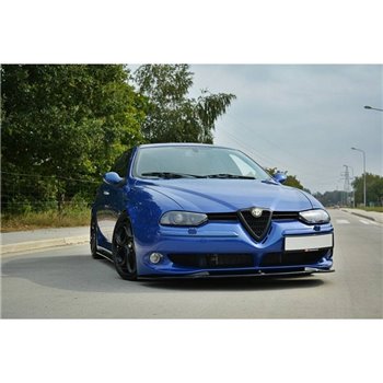 Maxton - LAME DU PARE-CHOCS AVANT / SPLITTER V.1 ALFA ROMEO 156 GTA Noir Brillant