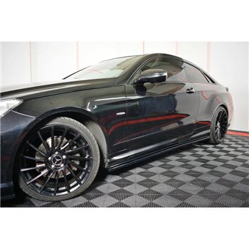 Maxton - Set Des Diffuseur Des Bas De Caisse Mercedes-Benz E-Class W207 Coupe AMG-Line Noir Brillant