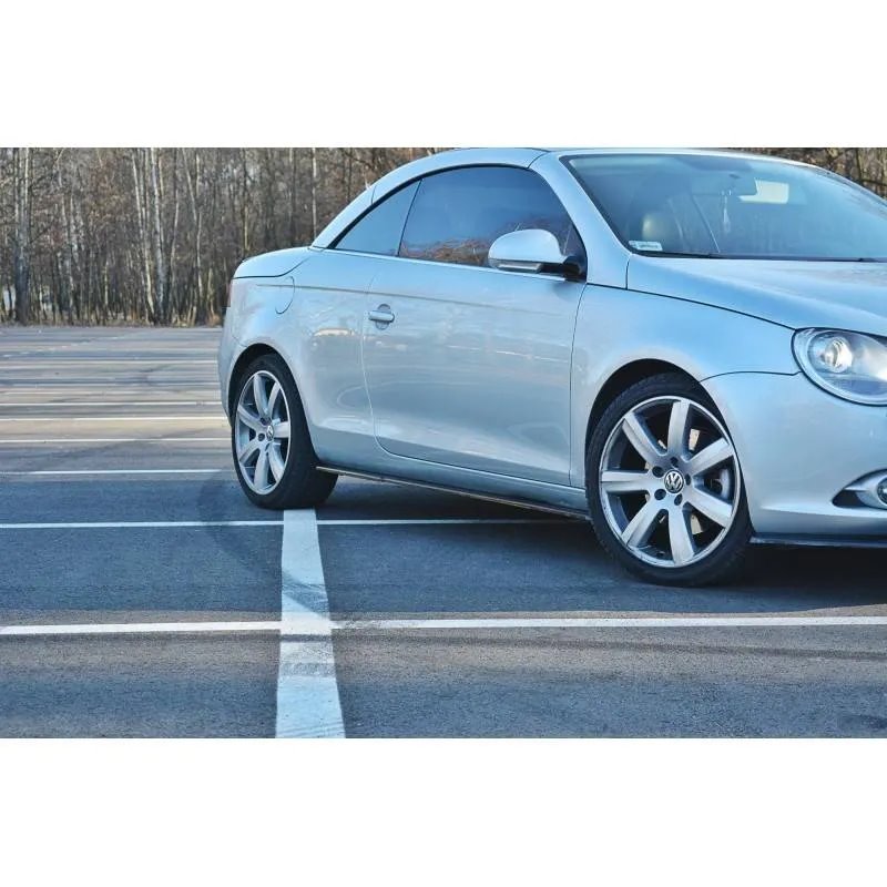 Maxton - SET DES DIFFUSEUR DES BAS DE CAISSE VW EOS Noir Brillant