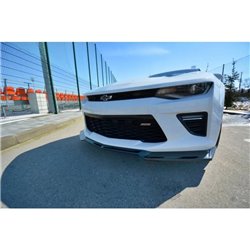 Maxton - LAME DU PARE-CHOCS AVANT / SPLITTER V.1 CHEVROLET CAMARO 6TH-GEN. PHASE-I 2SS COUPE Noir Brillant