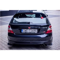 Maxton - LAME DU PARE-CHOCS ARRIERE HONDA CIVIC EP3 (MK7) TYPE-R/S FACELIFT Noir Brillant