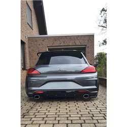 Maxton - RAJOUT DU PARE-CHOCS ARRIERE VOLKSWAGEN SCIROCCO MK.3 R FACELIFT Noir Brillant