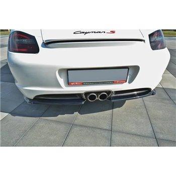Maxton - LAME DU PARE-CHOCS ARRIERE PORSCHE CAYMAN S 987C Noir Brillant