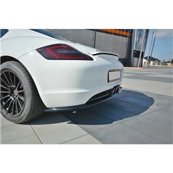 Maxton - LAME DU PARE-CHOCS ARRIERE PORSCHE CAYMAN S 987C Noir Brillant