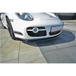 Maxton - LAME DU PARE-CHOCS AVANT / SPLITTER V.2 PORSCHE CAYMAN S 987C Noir Brillant