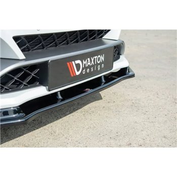 Maxton - LAME DU PARE-CHOCS AVANT / SPLITTER V.1 Renault Megane IV RS Noir Brillant