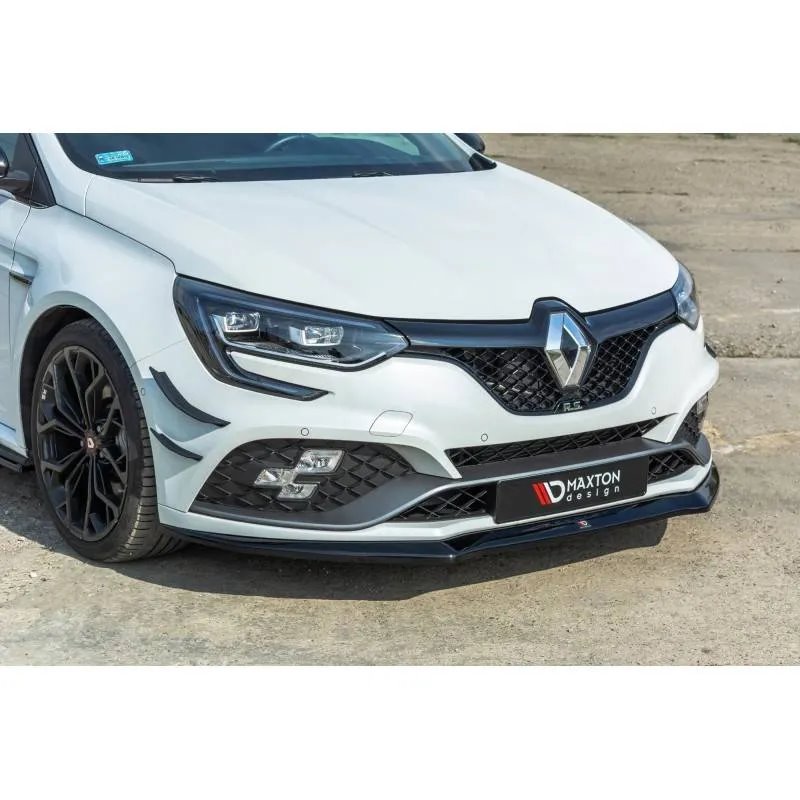 Maxton - LAME DU PARE-CHOCS AVANT / SPLITTER V.2 Renault Megane IV RS Noir Brillant