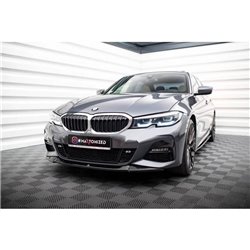 Maxton - Lame Du Pare-Chocs Avant V.1 BMW 3 M-Pack G20 Noir Brillant