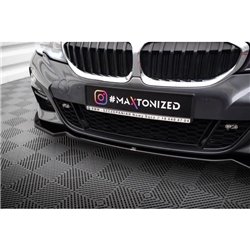 Maxton - Lame Du Pare-Chocs Avant V.2 BMW 3 M-Pack G20 Noir Brillant