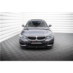 Maxton - Lame Du Pare-Chocs Avant V.2 BMW 3 M-Pack G20 Noir Brillant