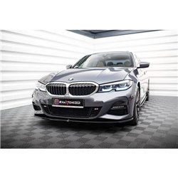 Maxton - Lame Du Pare-Chocs Avant V.3 BMW 3 M-Pack G20 Noir Brillant