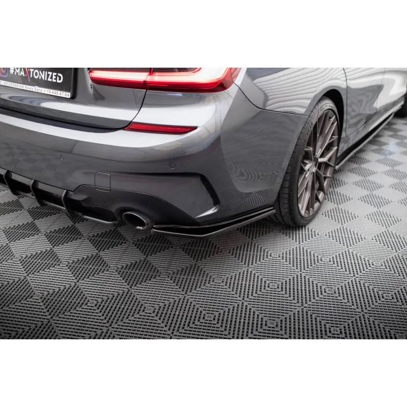 Maxton - Lames De Pare-Chocs Arrière Latérales BMW 3 M-Pack G20 Noir Brillant