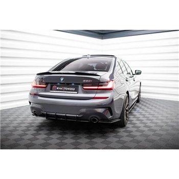 Maxton - Lames De Pare-Chocs Arrière Latérales BMW 3 M-Pack G20 Noir Brillant
