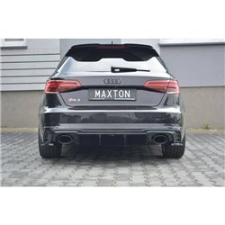 Maxton - Rajout Du Pare-Chocs Arriere Audi RS3 8V FL Sportback Noir Brillant