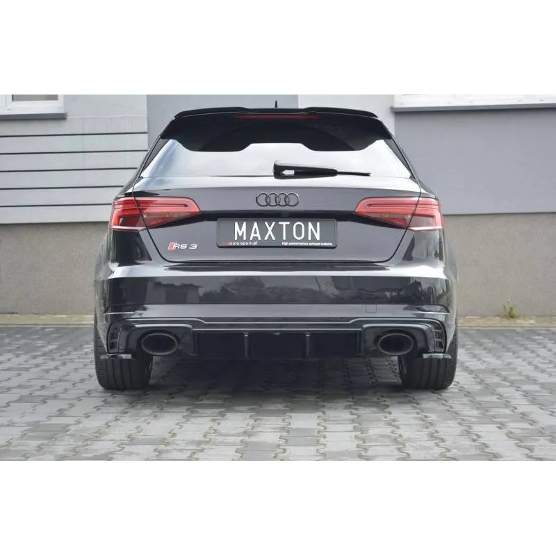 Maxton - Rajout Du Pare-Chocs Arriere Audi RS3 8V FL Sportback Noir Brillant