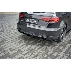 Maxton - Rajout Du Pare-Chocs Arriere Audi RS3 8V FL Sportback Noir Brillant