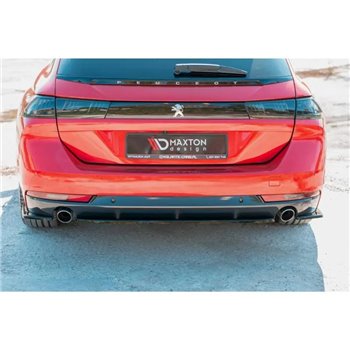 Maxton - Arriere Splitter(sans barres verticales) Peugeot 508 Essence Mk2 Noir Brillant