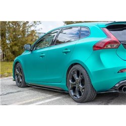 Maxton - SET DES DIFFUSEUR DES BAS DE CAISSE Volvo V40 R-design Noir Brillant