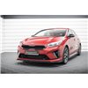 Maxton - Lame du pare-chocs avant / Splitter V.3 Kia Ceed GT / GT-Line Mk3 / Proceed Mk1 Noir Brillant